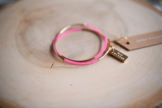Cecilia Designs Barbie Pink Seed Bead Double Wrap Bracelet