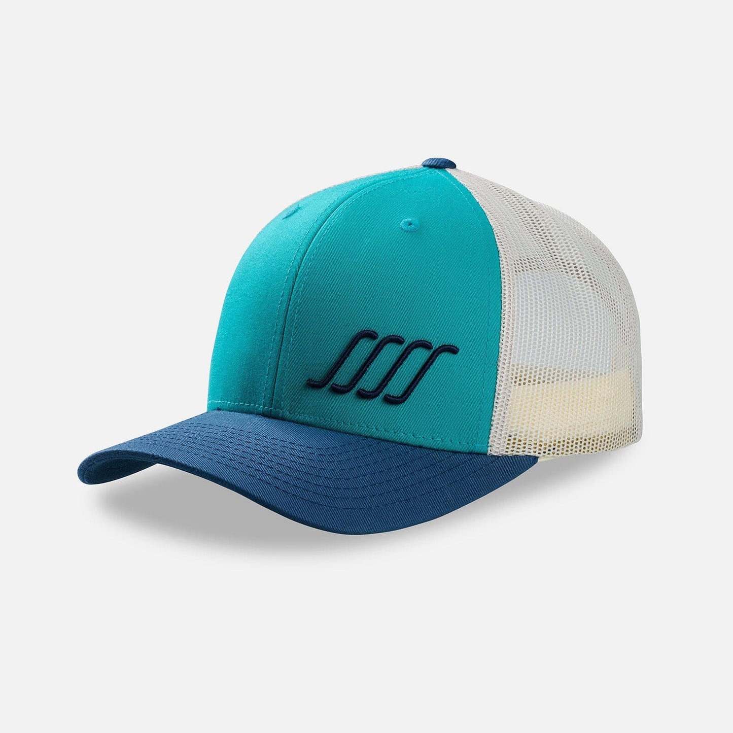 South Swell SSSS Embroidered Trucker Hat Hats SOUTH SWELL Teal / Birch / Lt Navy 