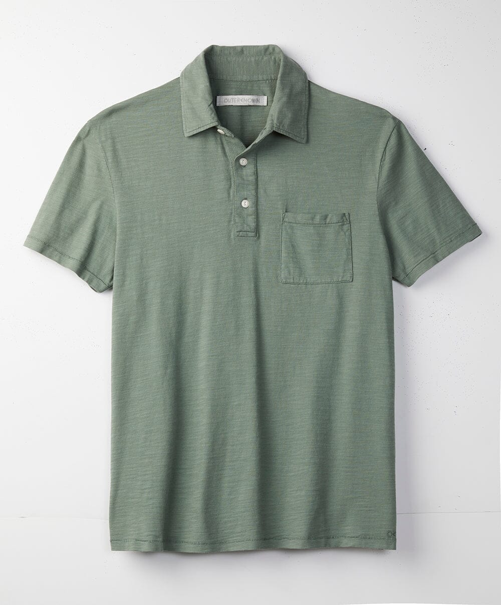 Outerknown Saltwater Slub Polo Shirt M Shirts OUTERKNOWN MENS 