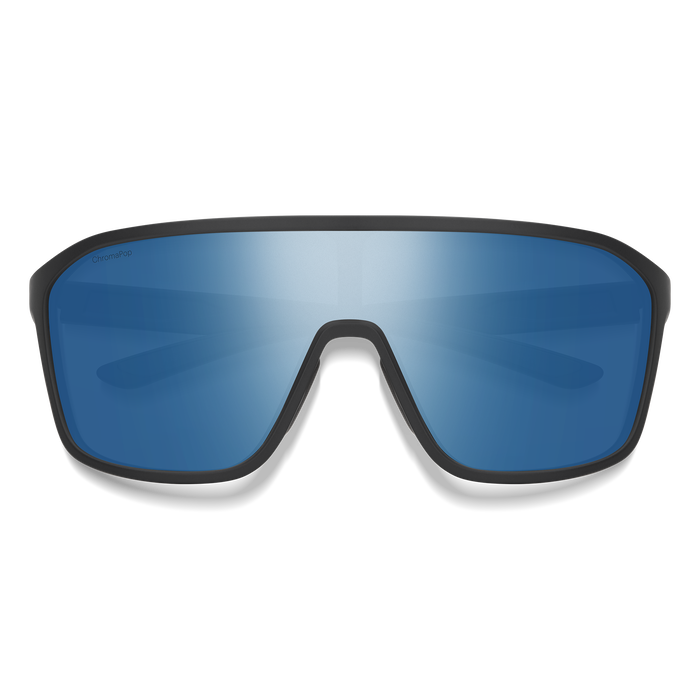 Smith Boomtown Matte Black Polarized Blue Mirror Lens Sunglasses SMITH OPTICS 