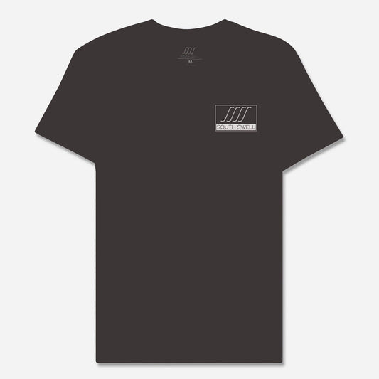 SOUTH SWELL Boxed Logo 2.0 T-Shirt - Graphite Black SOUTH SWELL 