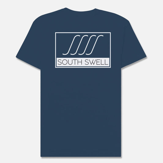 SOUTH SWELL Boxed Logo 2.0 T-Shirt - Indigo SOUTH SWELL 