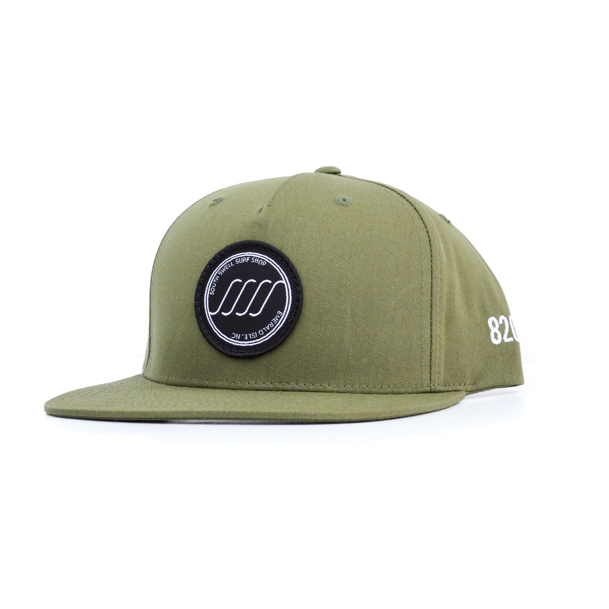 SOUTH SWELL Circle Patch Flat Bill Hat Default SOUTH SWELL Army 
