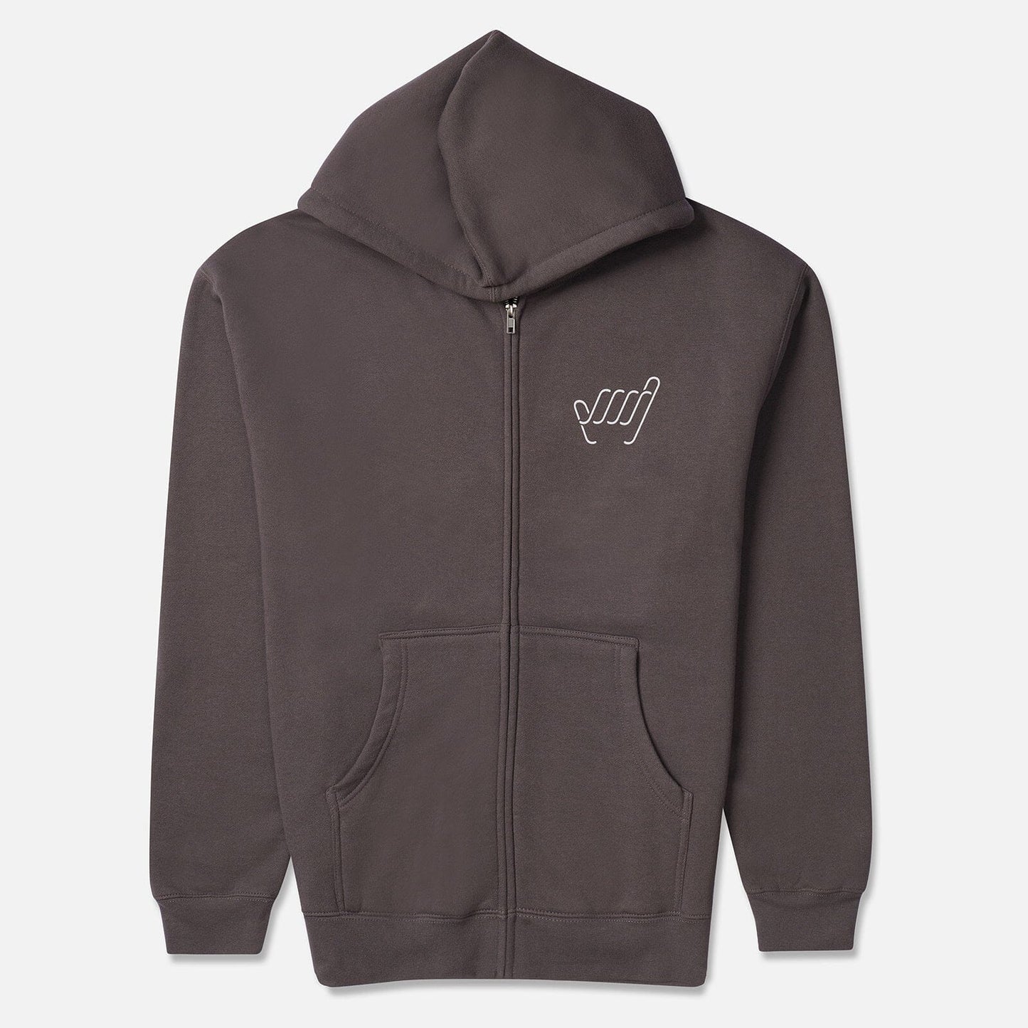 South Swell Shaka Full Zip Hoodie Solid Charcoal Apparel & Accessories SOUTH SWELL 