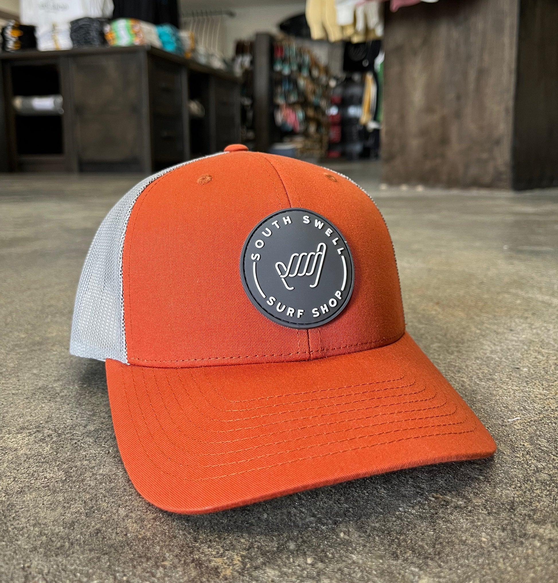 SOUTH SWELL Shaka Patch Trucker Hat orange