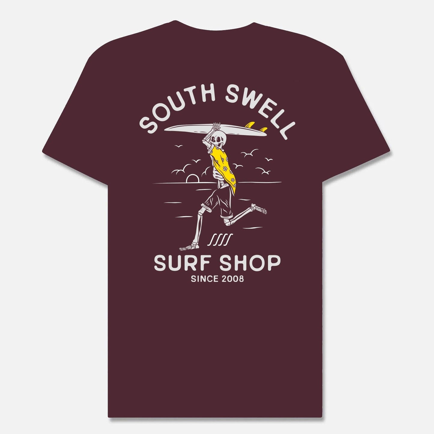SOUTH SWELL Shred Til Dead Tee - Oxblood SOUTH SWELL 