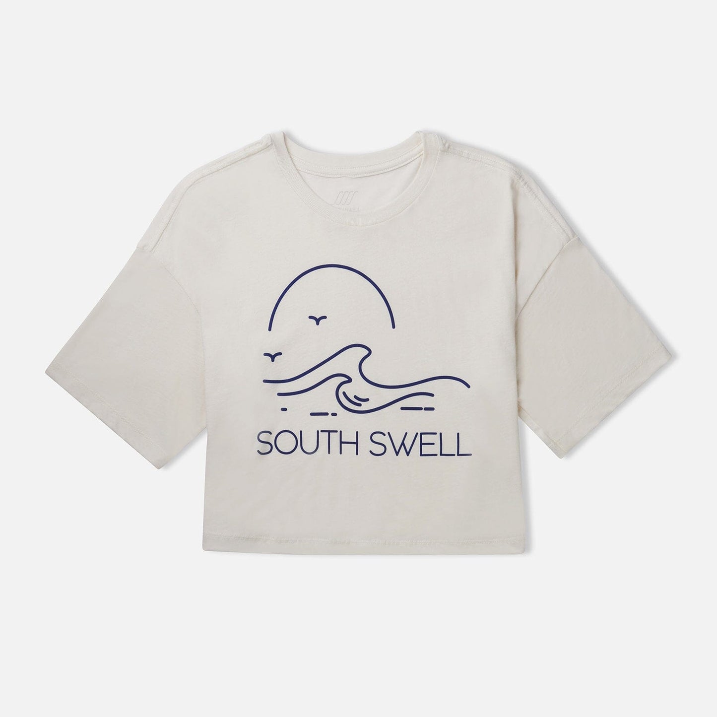 SOUTH SWELL Simple Wave Crop Tee W Tees SOUTH SWELL S Vintage White 